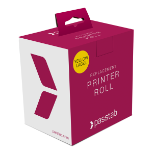 Passtab Printer Label (Sticky) Roll (Yellow)