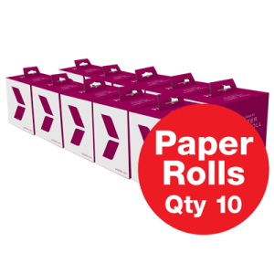 BULK & SAVE 10 x Passtab Printer Paper (Not Sticky) Roll (White)