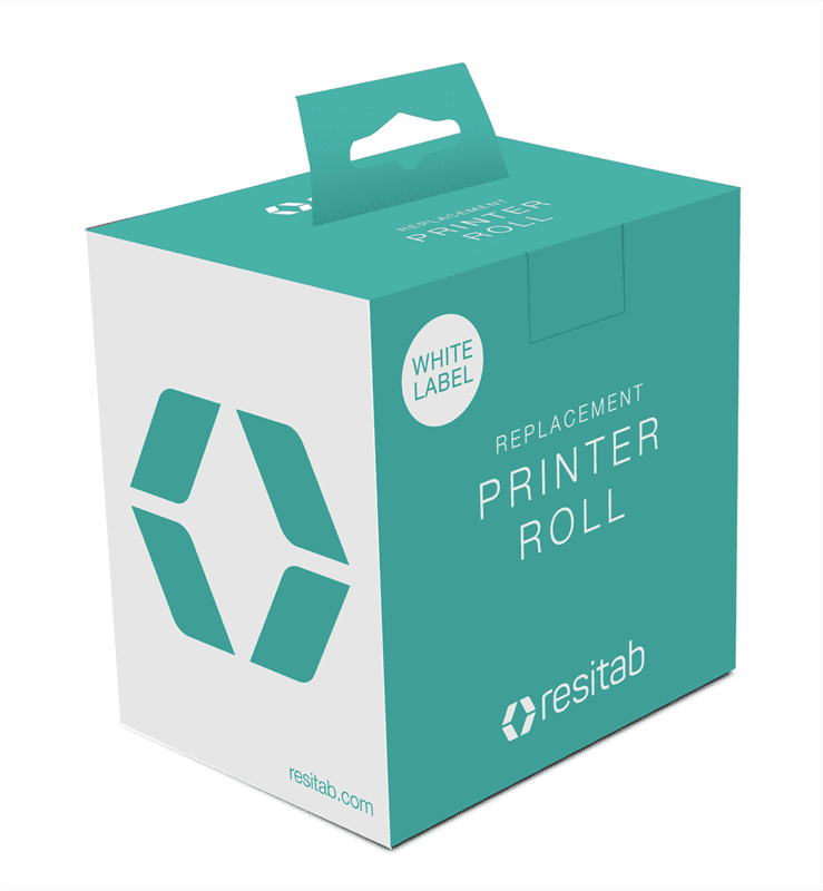 Resitab Printer Label (Sticky) Roll (White)