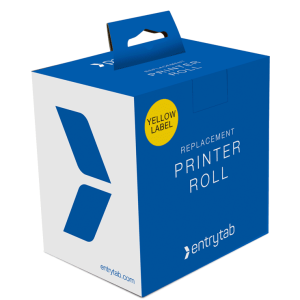 Entrytab Printer Label (Sticky) Roll (Yellow)