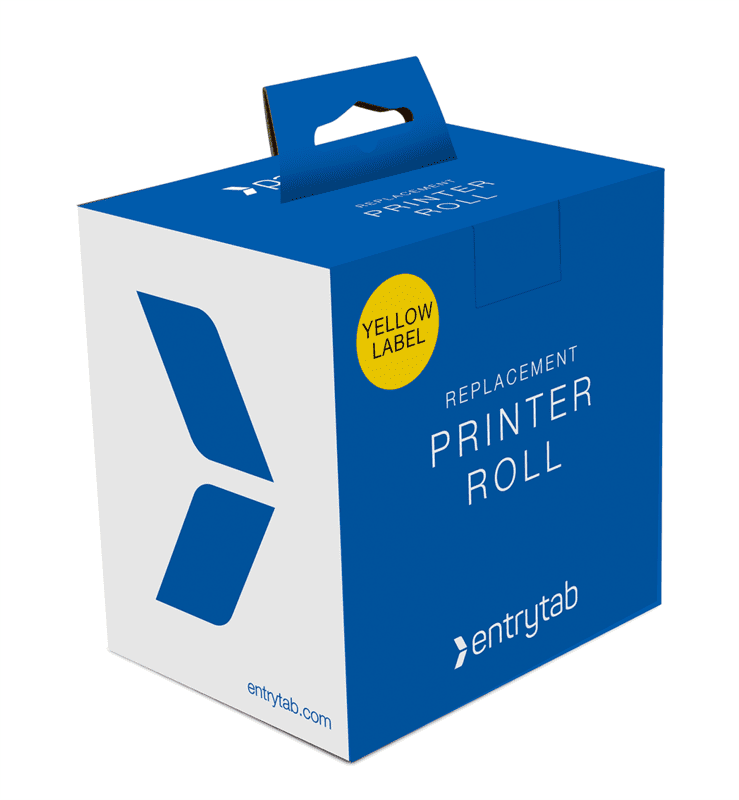 Entrytab Printer Label (Sticky) Roll (Yellow)