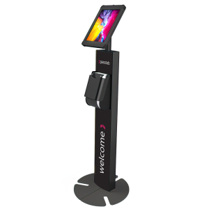Passtab Enclosed iPad Floor Stand with Printer Mount