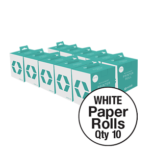 BULK & SAVE 10 x Resitab Printer Paper (Not Sticky) Roll (White)